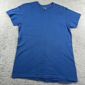 VINTAGE Hanes‎ Blank Shirt Mens Large 100% Cotton Made in USA Short Sleeve